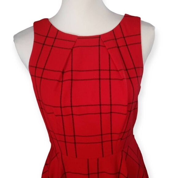 ELLE RED & BLACK DRESS SZ.4 EUC. NO BELT. - Picture 2 of 8